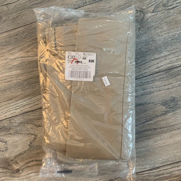 NWT LANDS' END UNIFORM MEN'S PERFECT FIT CHINO PANTS KHAKI 33 UNHEMMED & 33X30 - Picture 9 of 15